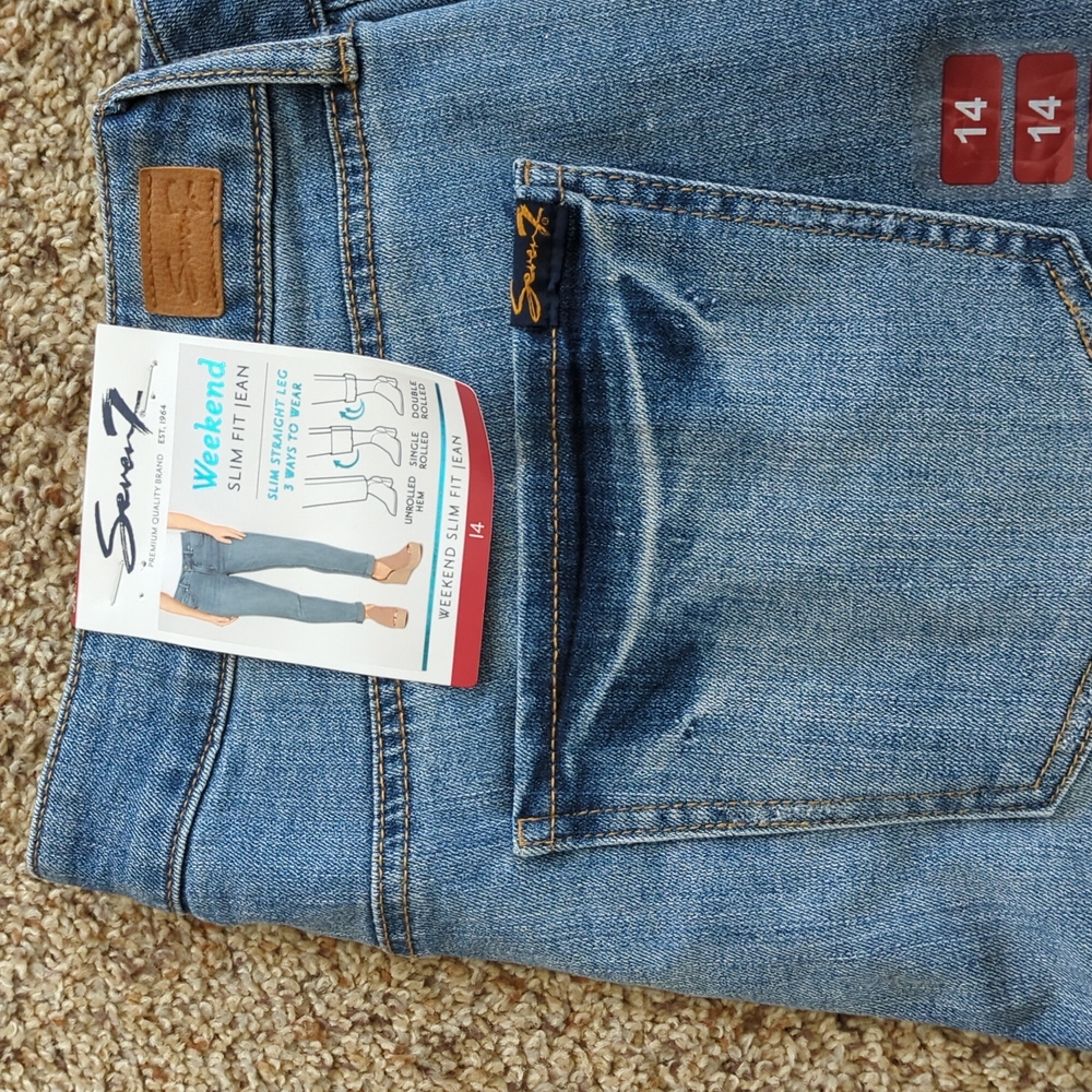 Seven7 Light Blue Womens Jeans - Picture 2 of 4